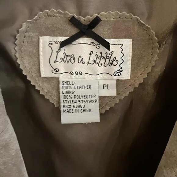Petite Large Vintage Tan Suede Leather Jacket by Live a Little. Excellent! - Picture 5 of 6